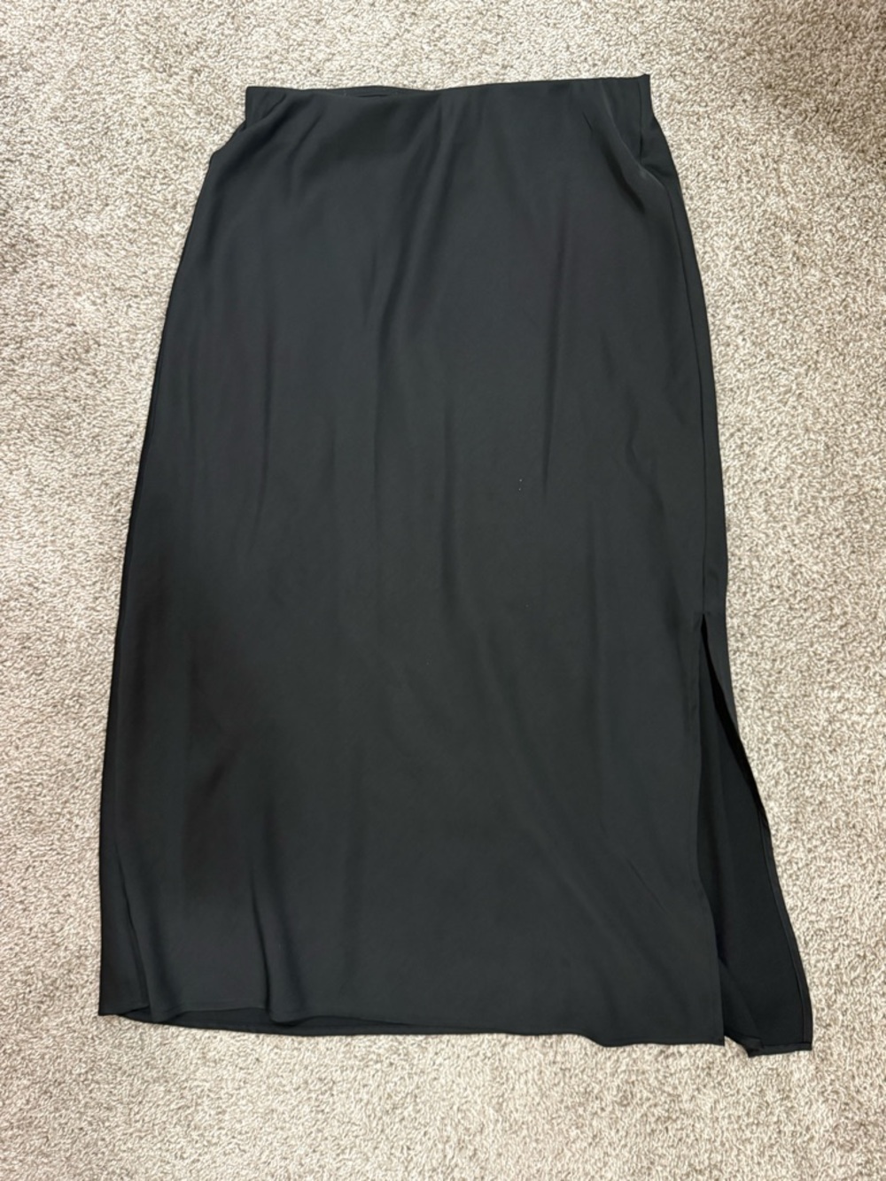 Classic Black Side-Slit Women's Skirt